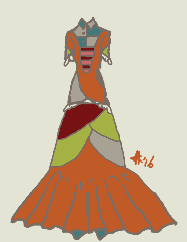 Rustic Casual Dress – Fashion Illustration
